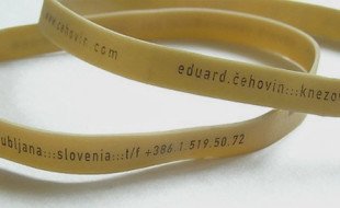 Custom Rubber Band Business Card