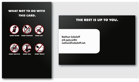 Funny Business Card - Nathan Sokoloff