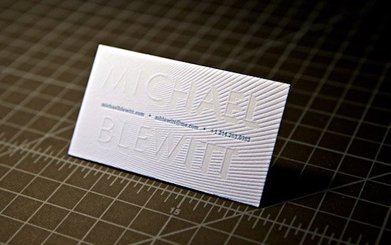 Letterpress Business Card - Michael Blewitt