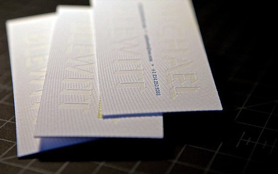 Letterpress Business Card - Michael Blewitt