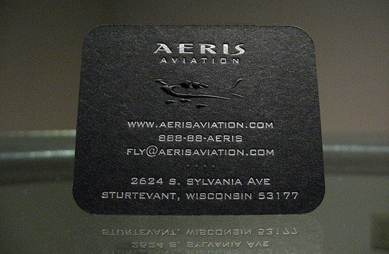 Unique Business Card - Aeris Aviation