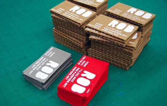 Unique Cardboard Business Cards - Rob