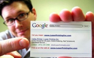 Creative Google Business Card - Dallas Laser Printer