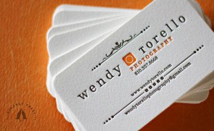 Creative Letterpress Business Card - Wendy Torello