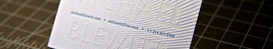 Letterpress Business Card - Michael Blewitt