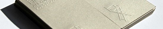 Cool Letterpress Business Card - Alex Doty
