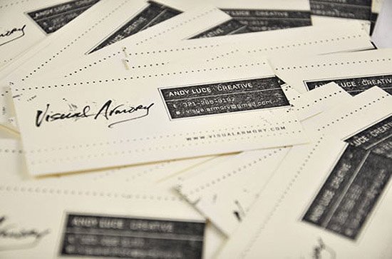 cool hand stamped business cardCool Hand Stamped Business Card