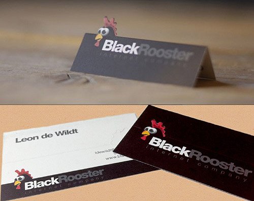 unique business card black roosterCool and Unique Business Card   Black Rooster