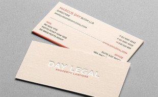Letterpressed Business Cards – Day Legal