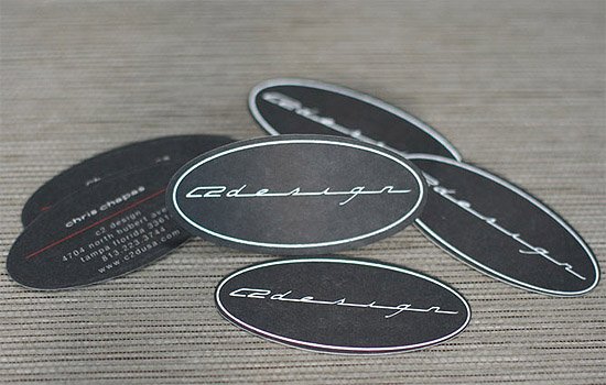 Unique Oval Business Card - C2 Design