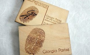 Unique Laser Cut Business Cards Out of Birch Wood