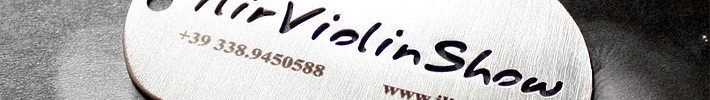 Unique Metal Business Card - Ilir Violin Show