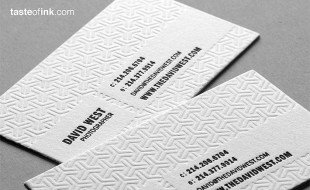 Cool Letterpress Business Card – David West