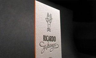 Unique Letterpressed Business Card – Ricardo G Franca