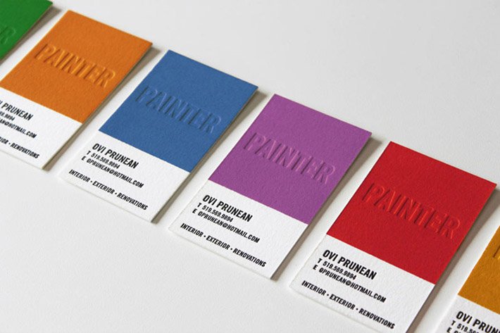 Custom Letterpress Business Cards - Painter