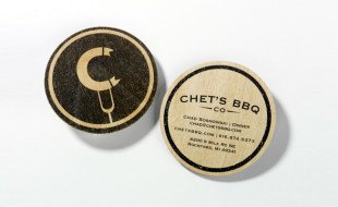 Round Business Cards - Chet's BBQ