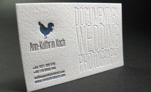 LetterPress Business Card – Ann-Kathrin Koch