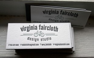 Letterpress Business Card - Virginia Faircloth