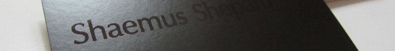 Cool Black Business Cards - Shaemus Shepard