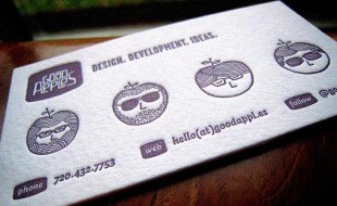 Fun Creative Letterpress Business Card – Good Apples