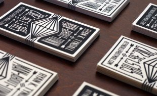 Black & White Letterpress Business Cards