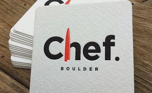 Square LetterPress Business Card – Chef Boulder