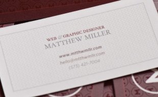 Unique Spot Gloss Business Card - Matthew Miller