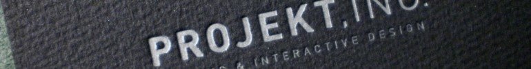 Cool Letterpress Business Card - Projekt Inc