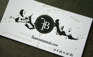 Cool & Unique Letterpress Business Card – Fabien Barral