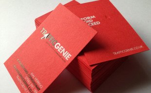 Red Letterpress Business Card – Traffic Genie