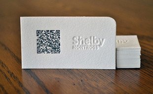 Unique LetterPress QR Business Card – Shelby Montross