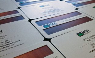 Die-Cut Layered Business Cards – MDI Builders