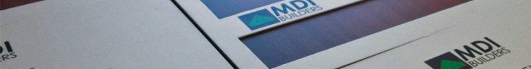 Die-Cut Layered Business Cards - MDI Builders