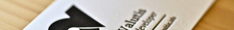 Minimalistic Letterpress Business Card - Osvaldas Valutis
