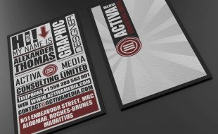 Typo Business Card Template Design