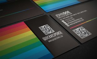 Cool Business Card Template with QR Code