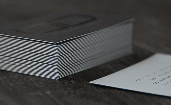 Cool Letterpress Business Card - Dimension Developments