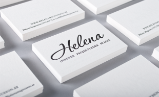 Minimalistic Letterpress Business Card – Helena Magnusson