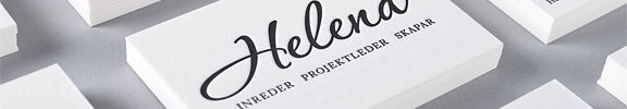 Minimalistic Letterpress Business Card - Helena Magnusson