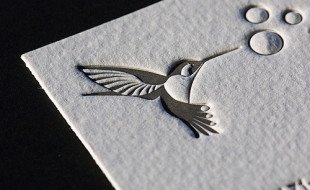 Amazing Letterpress Business Card – Hummingbird