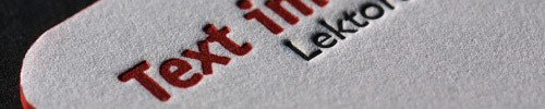 Letterpress Business Card - Text im Kontext