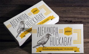 Creative Letterpress Business Card – Alexandra Huckabay