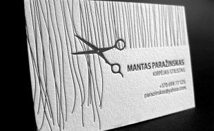 Letterpress Business Card – Hair Stylist