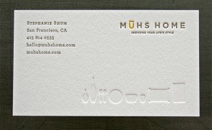 Minimalistic Letterpress Business Card – MuhsHome