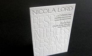 Unique Letterpress Business Card – Nicola Lord