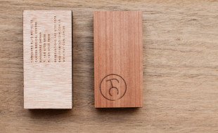 Unique Wooden Business Card – Fat Cow