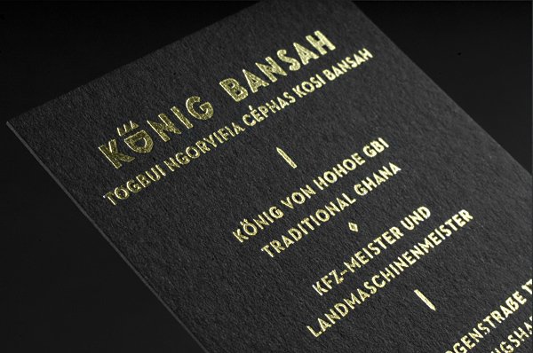 Cool Business Card - König Bansah