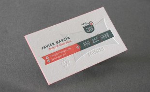 Cool Letterpress Business Card - Javier Garcia