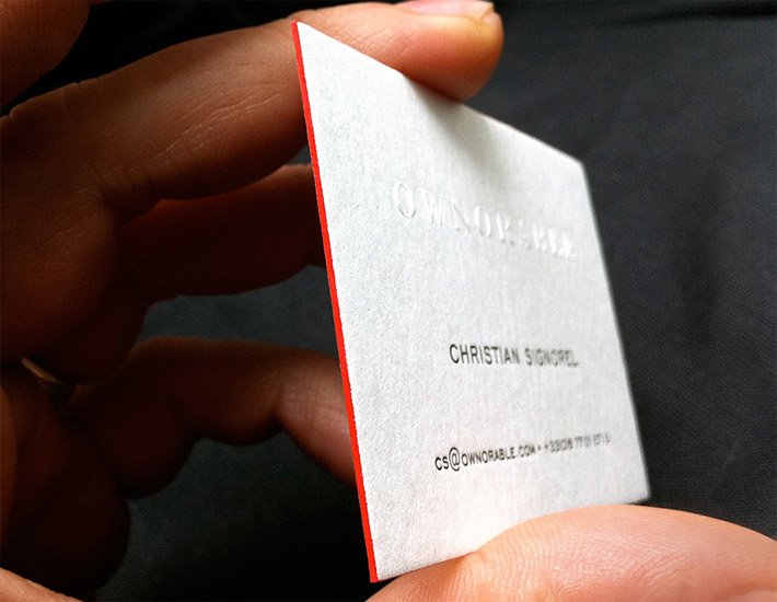 Cool Letterpress Business Card - Ownorable
