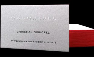 Cool Letterpress Business Card - Ownorable